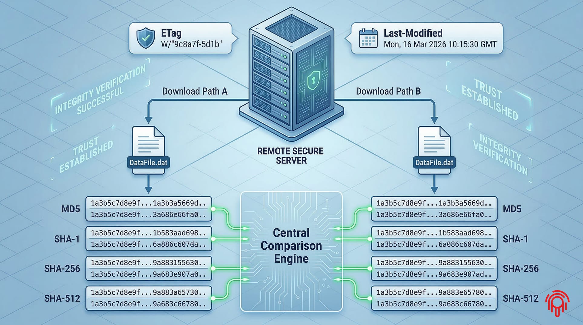 Doppio download e verifica integrità