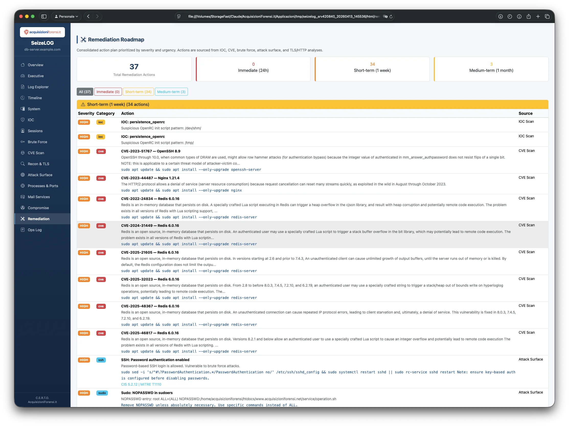 SeizeLOG Remediation Roadmap
